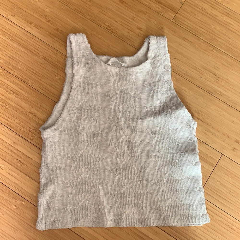 Storia grey cropped sweater star tank